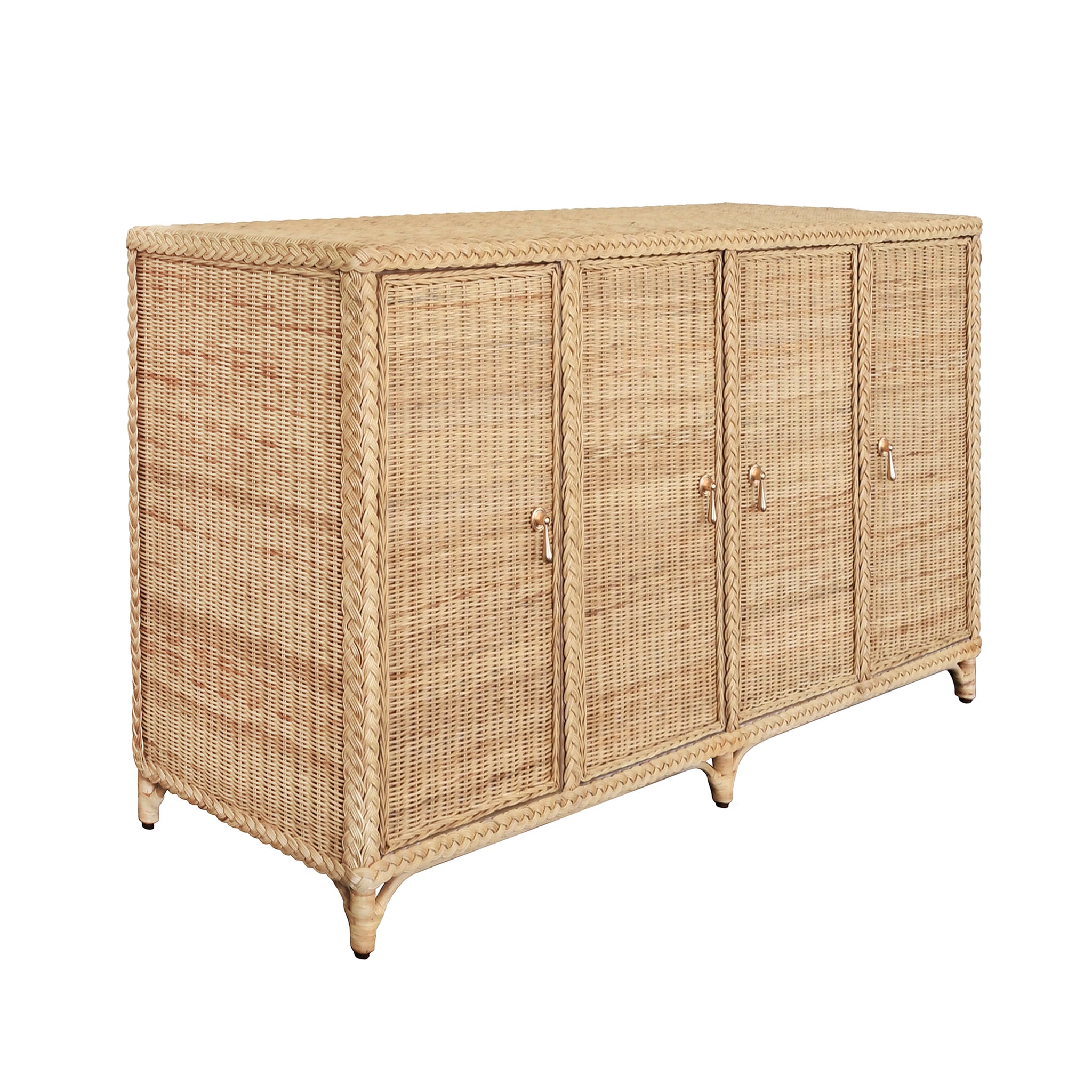 Worlds Away Evander Rattan Buffet Cabinet