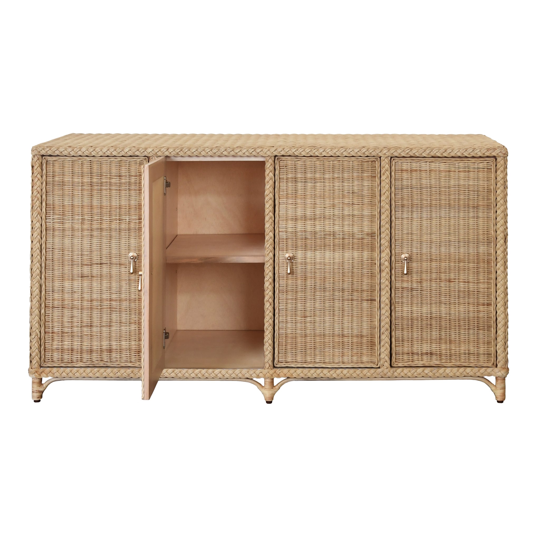 Worlds Away Evander Rattan Buffet Cabinet