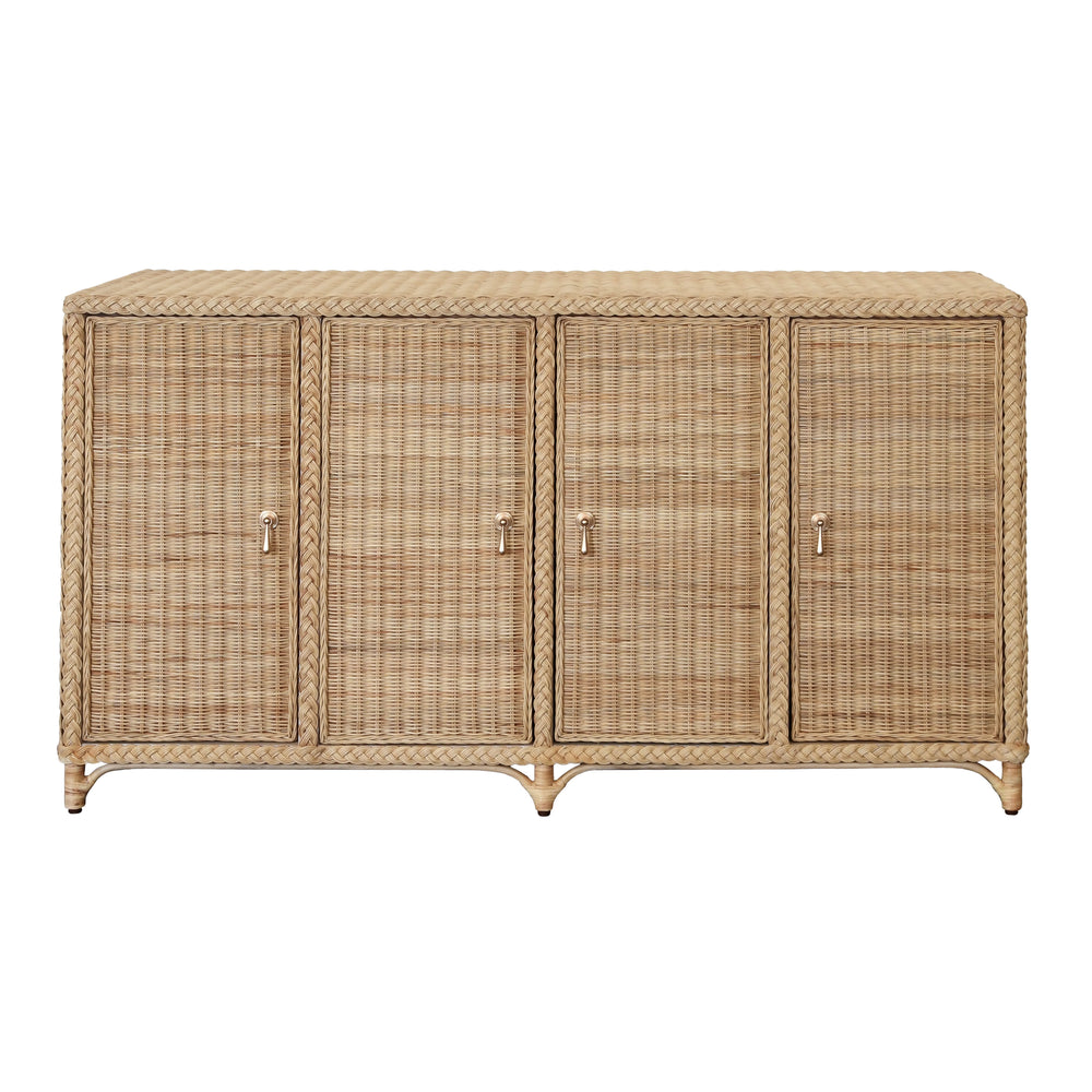 Worlds Away Evander Rattan Buffet Cabinet