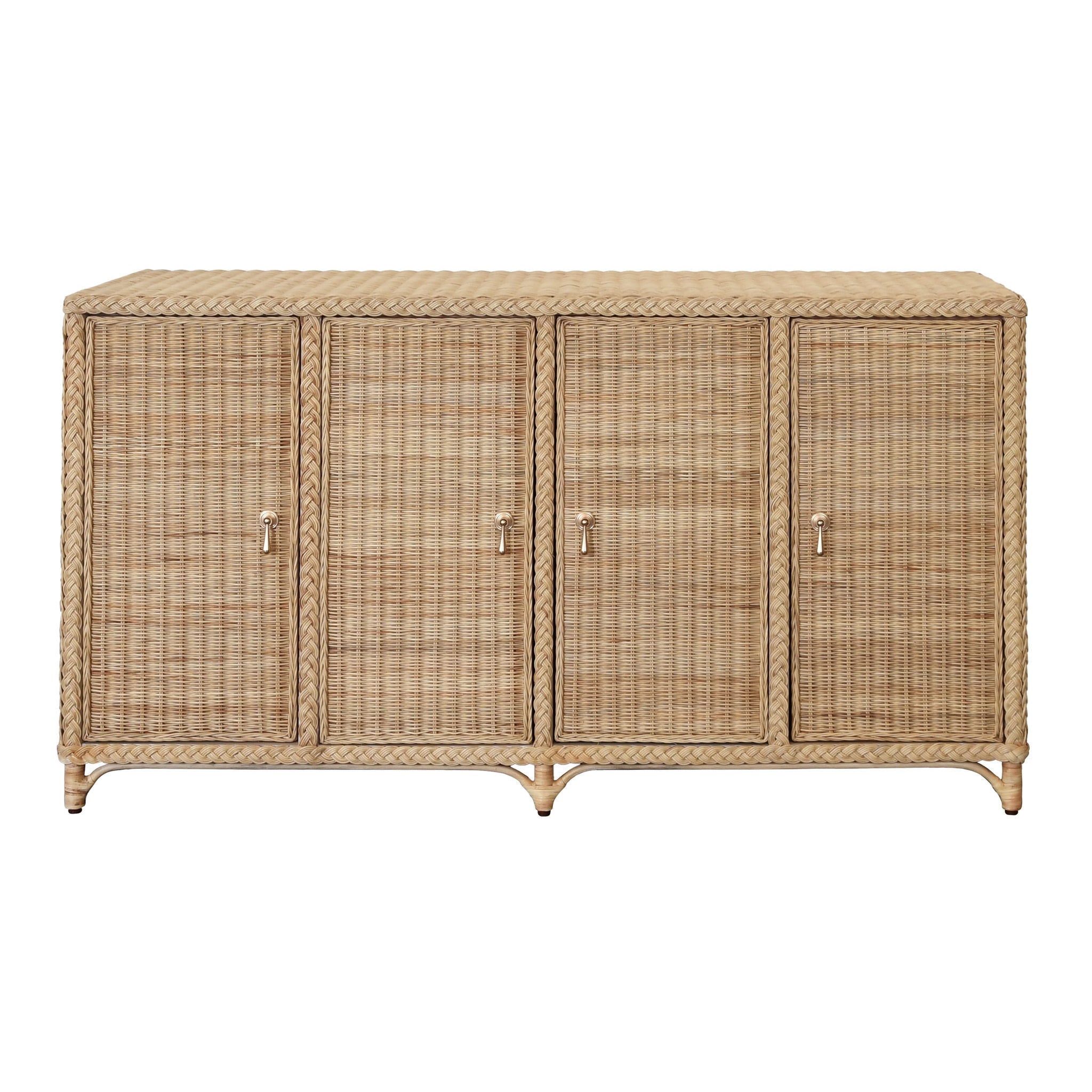 Worlds Away Evander Rattan Buffet Cabinet