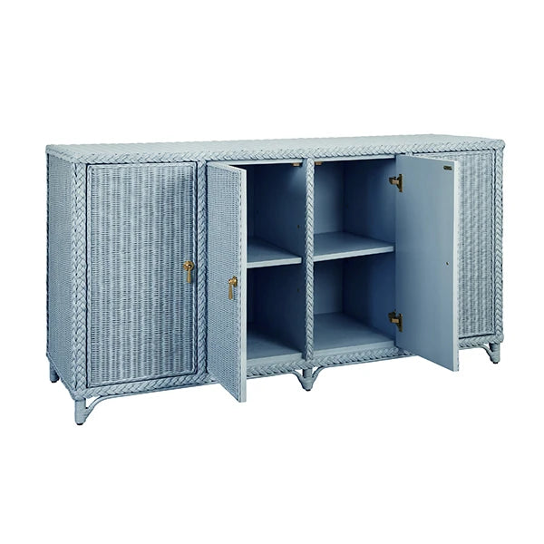 Worlds Away Evander Rattan Buffet Cabinet