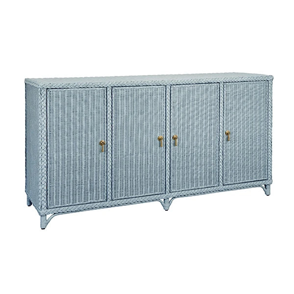 Worlds Away Evander Rattan Buffet Cabinet
