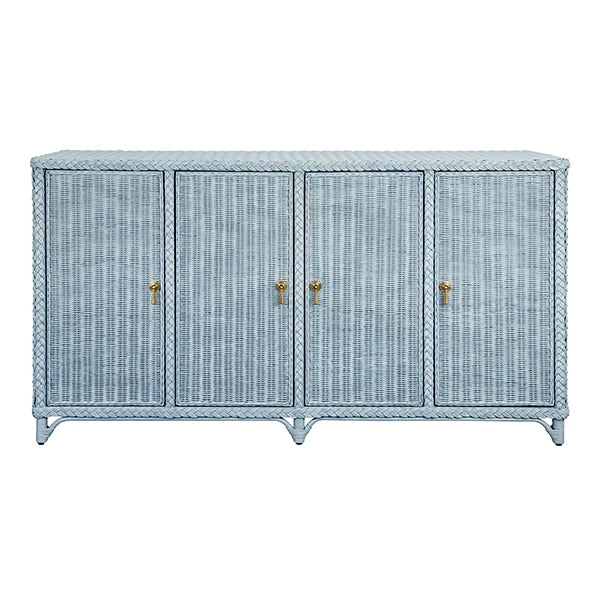 Worlds Away Evander Rattan Buffet Cabinet
