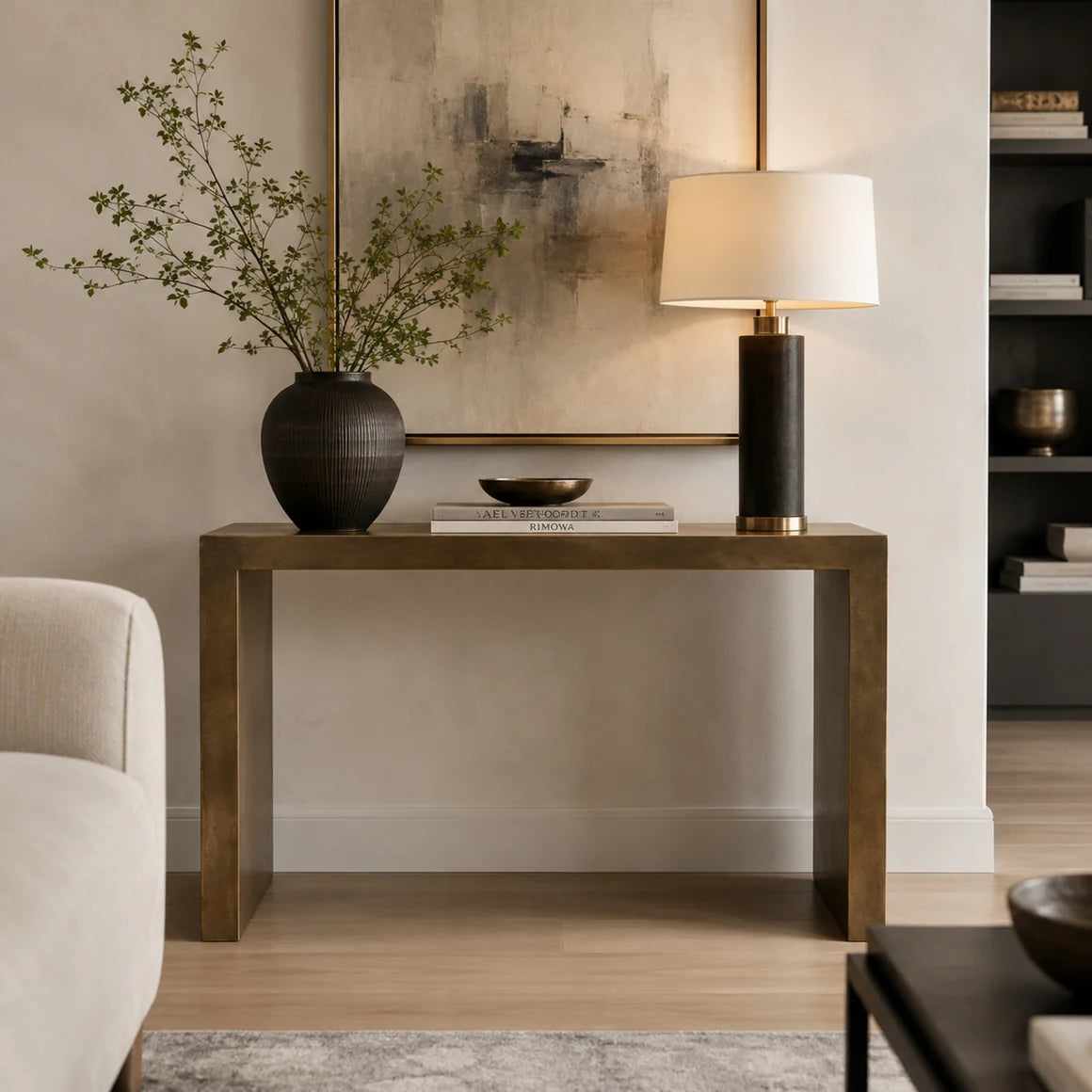 Zentique Aristide Console Distressed Gold