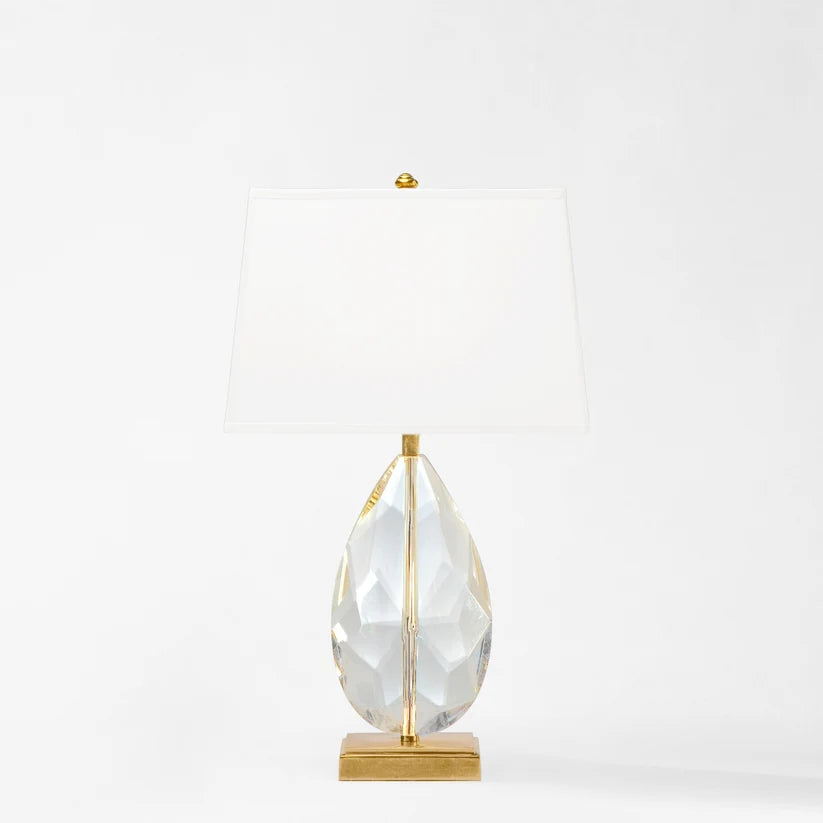 DC Eva Crystal and Brass Lamp