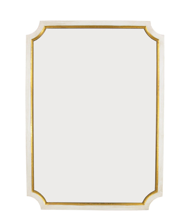 White & Gold Sectional Wall Mirror