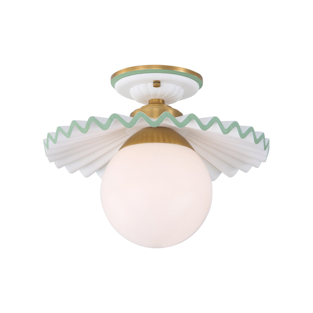 Chelsea House Fancy Ruffle Flushmount