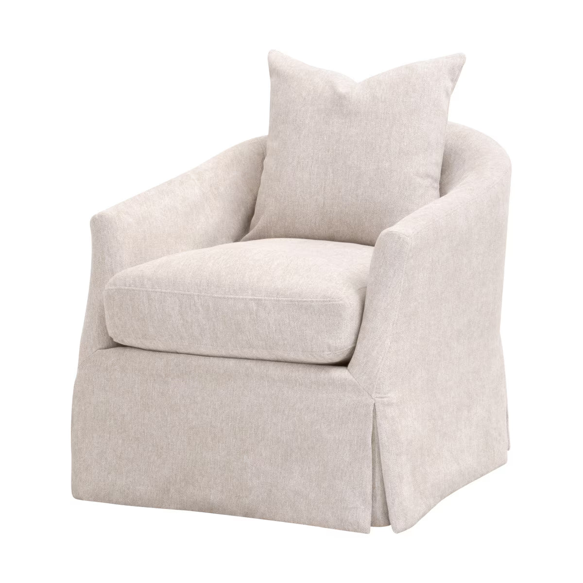 Essentials For Living Faye Slipcover Swivel Club Chair