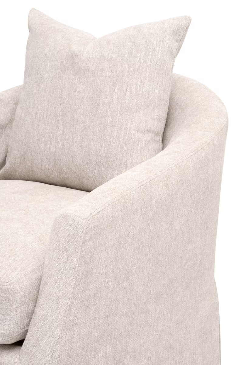 Essentials For Living Faye Slipcover Swivel Club Chair