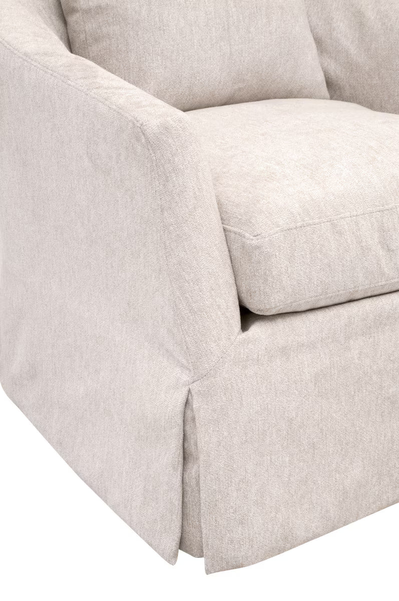 Essentials For Living Faye Slipcover Swivel Club Chair