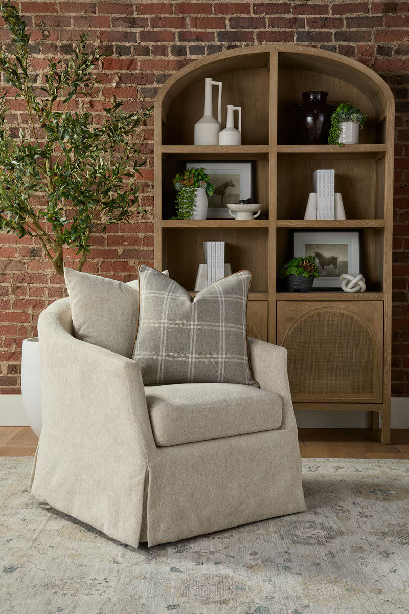 Essentials For Living Faye Slipcover Swivel Club Chair