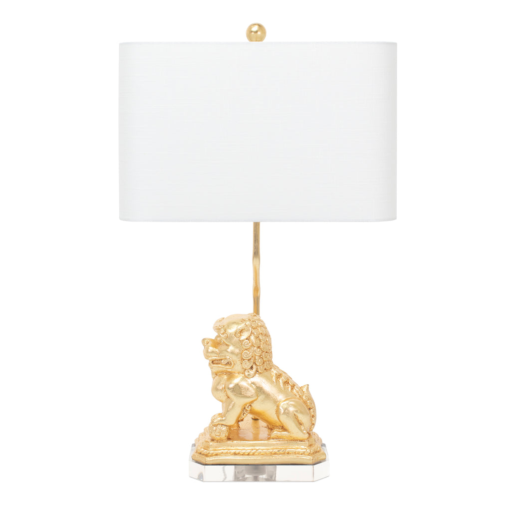 Couture Lighting Golden Foo Dog Table Lamp