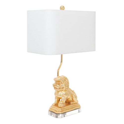 Couture Lighting Golden Foo Dog Table Lamp