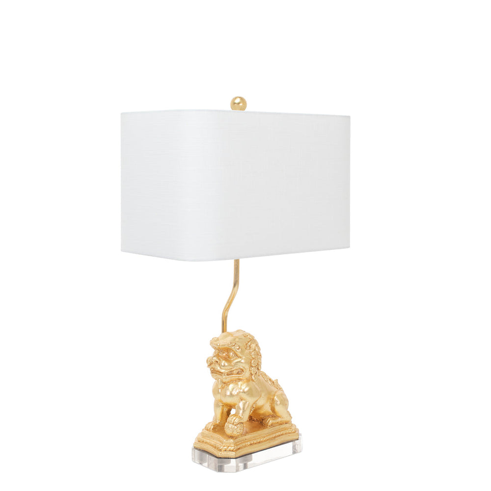 Couture Lighting Golden Foo Dog Table Lamp