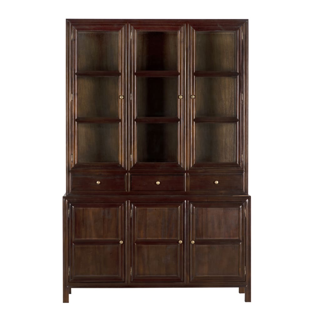 Noir Colonial Hutch, Hand Rubbed Brown