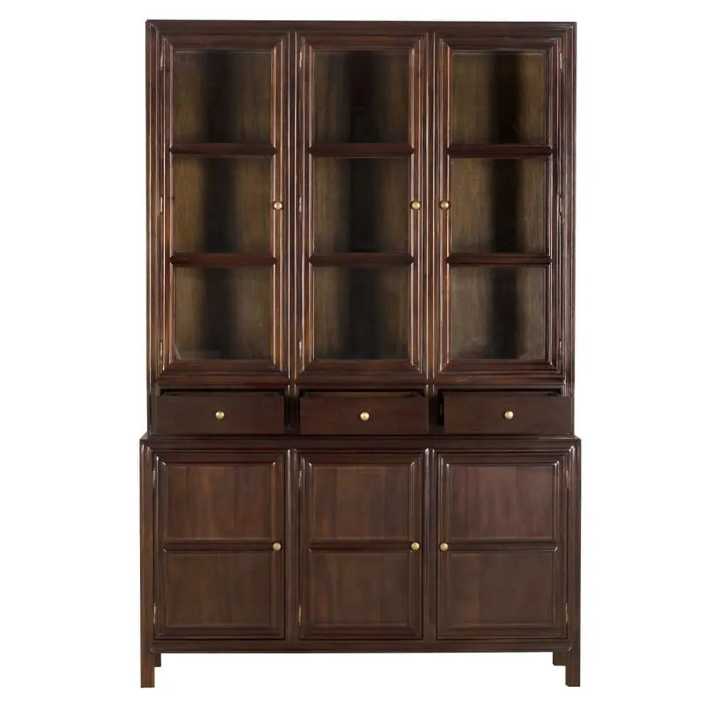 Noir Colonial Hutch, Hand Rubbed Brown