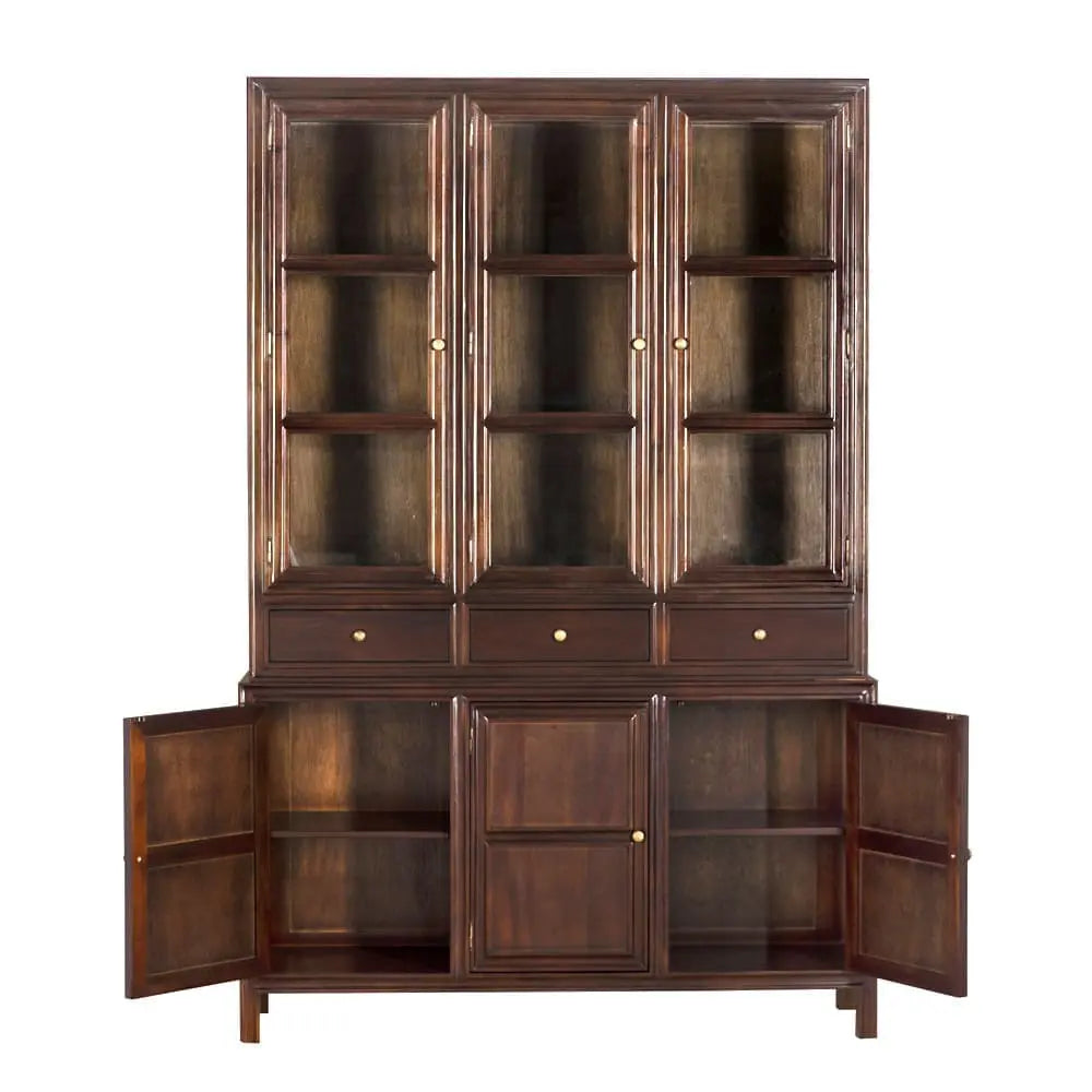 Noir Colonial Hutch, Hand Rubbed Brown