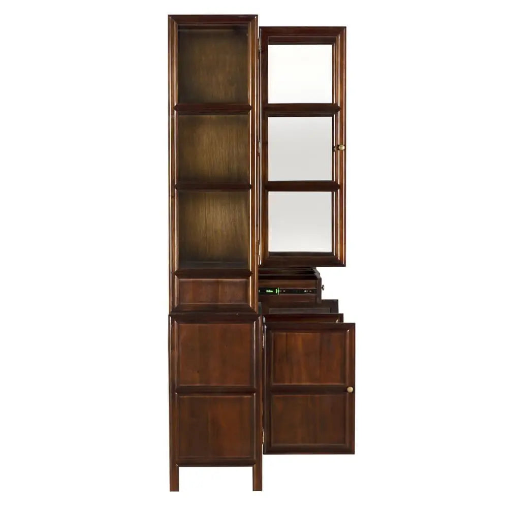 Noir Colonial Hutch, Hand Rubbed Brown