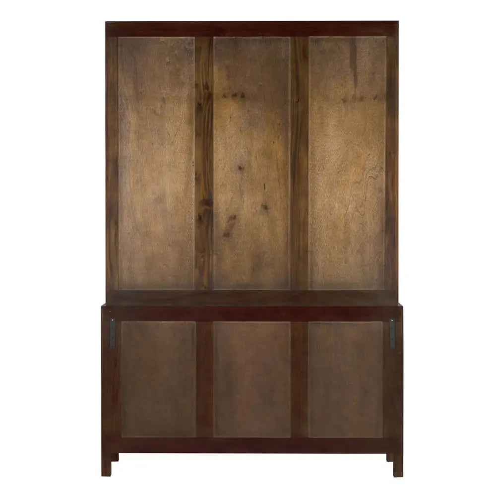Noir Colonial Hutch, Hand Rubbed Brown