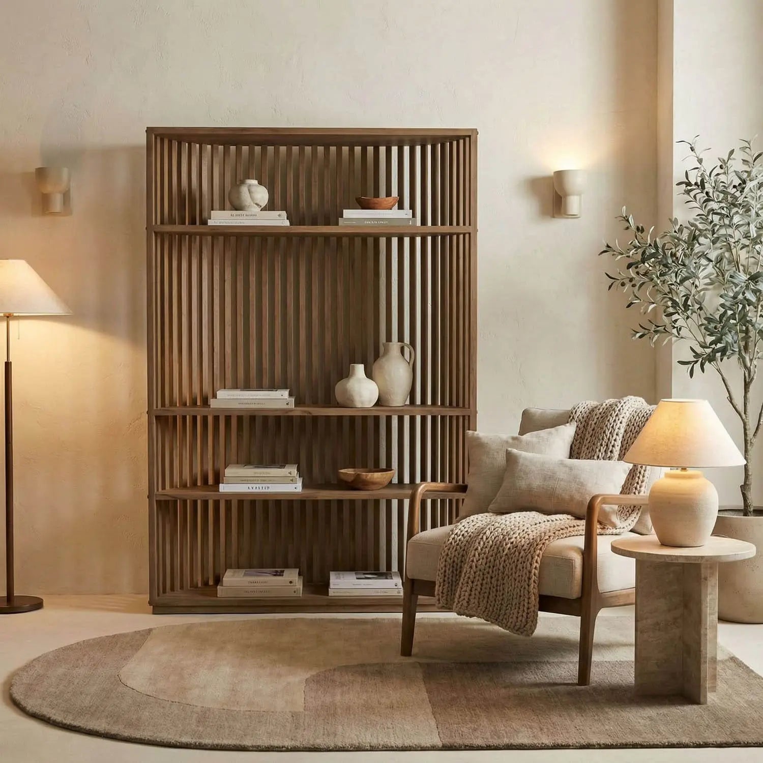 Noir Opal Bookcase, Teak