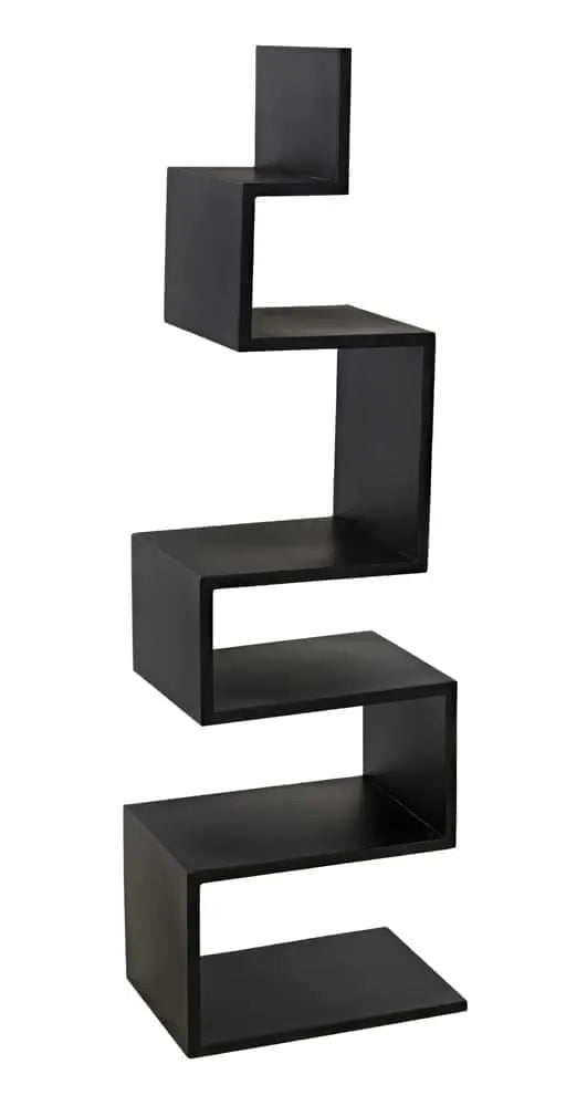 Noir Laszlo Bookcase, Black Steel