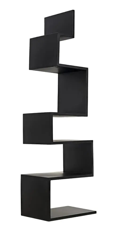 Noir Laszlo Bookcase, Black Steel