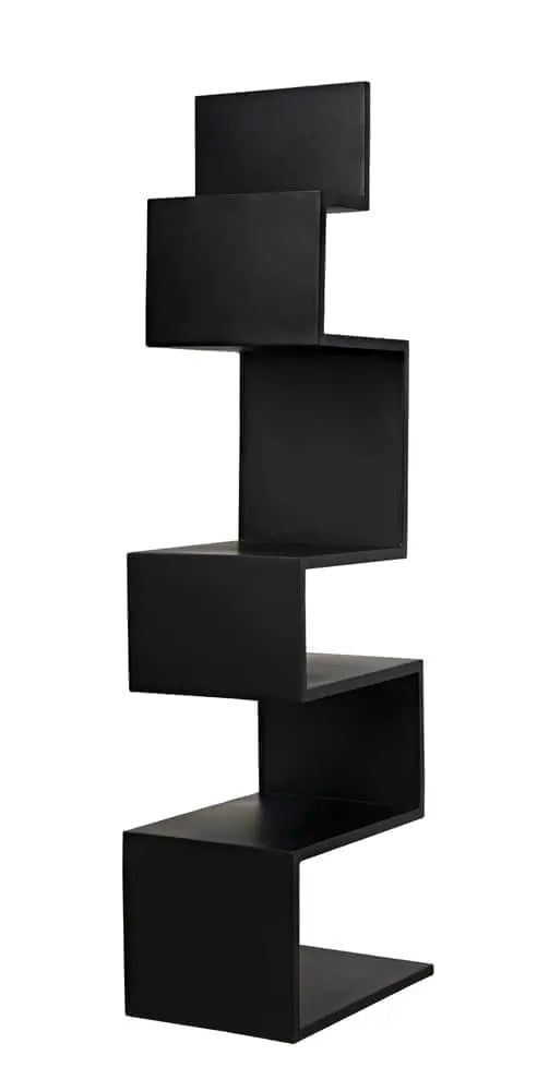 Noir Laszlo Bookcase, Black Steel