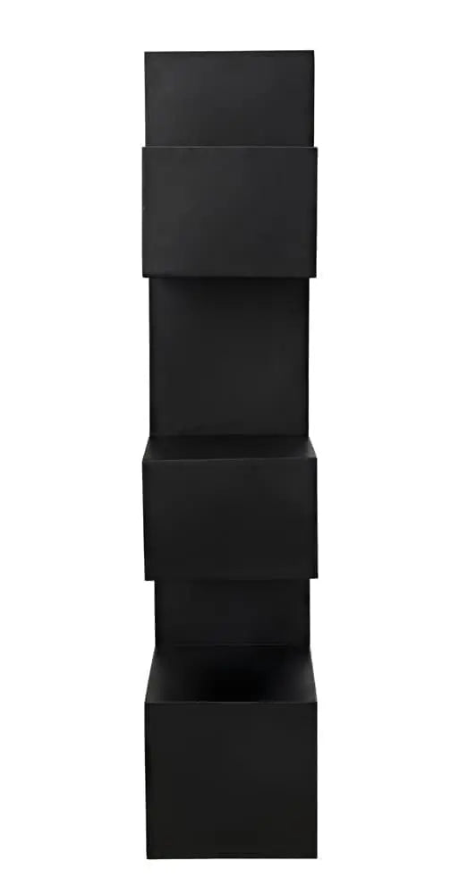 Noir Laszlo Bookcase, Black Steel