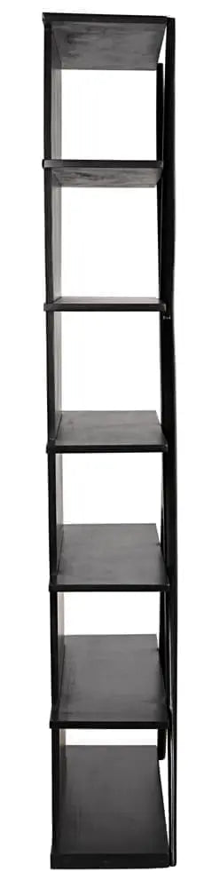 Noir Vetra Bookcase, Hand Rubbed Black