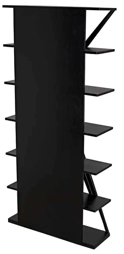 Noir Vetra Bookcase, Hand Rubbed Black