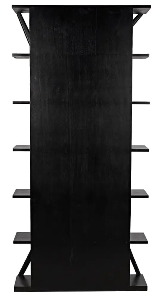 Noir Vetra Bookcase, Hand Rubbed Black