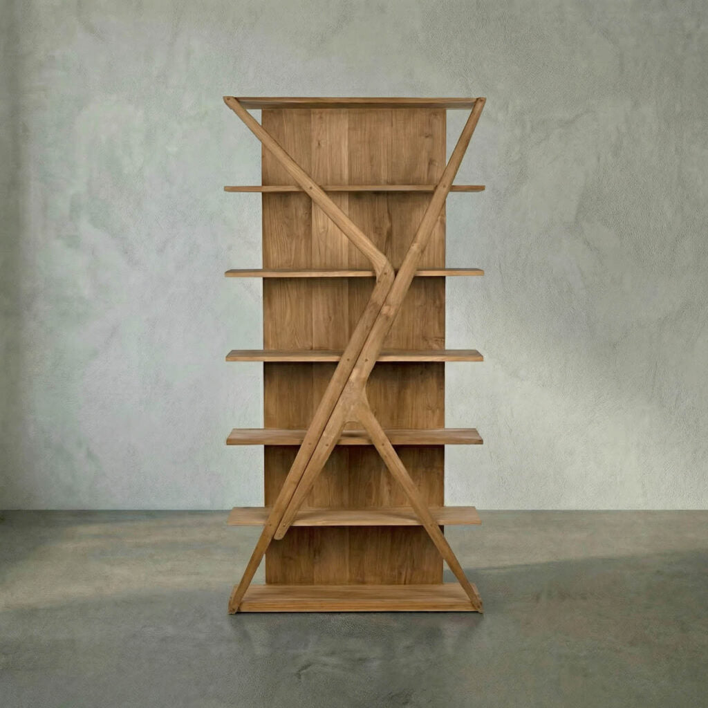 Noir Vetra Bookcase, Teak