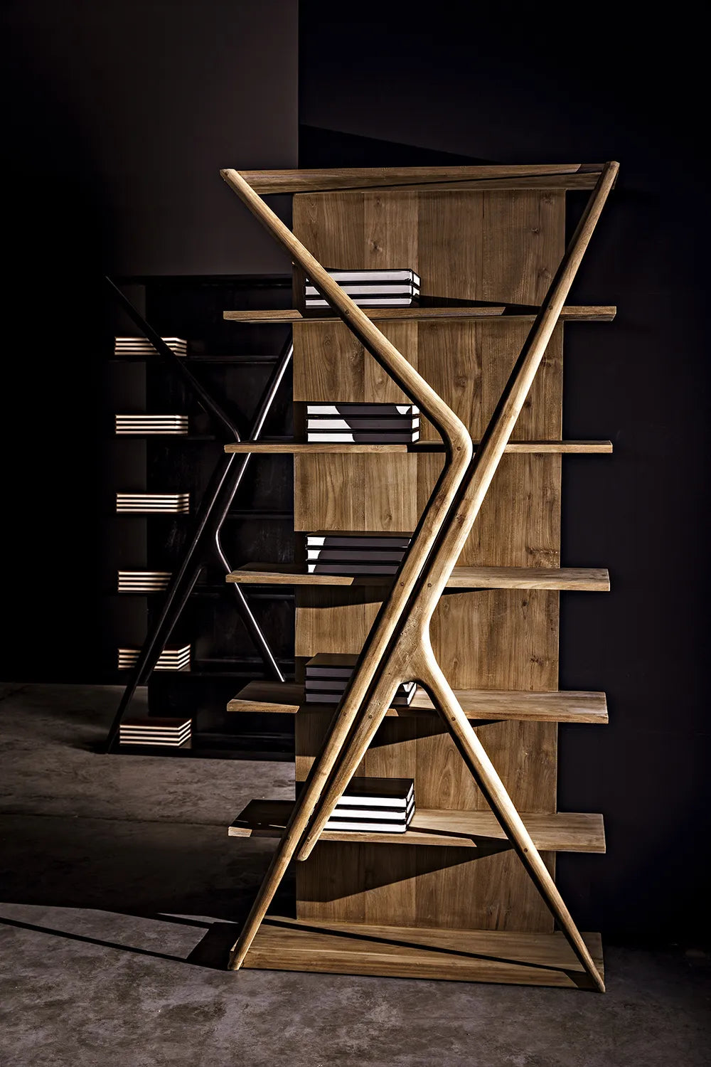 Noir Vetra Bookcase, Teak