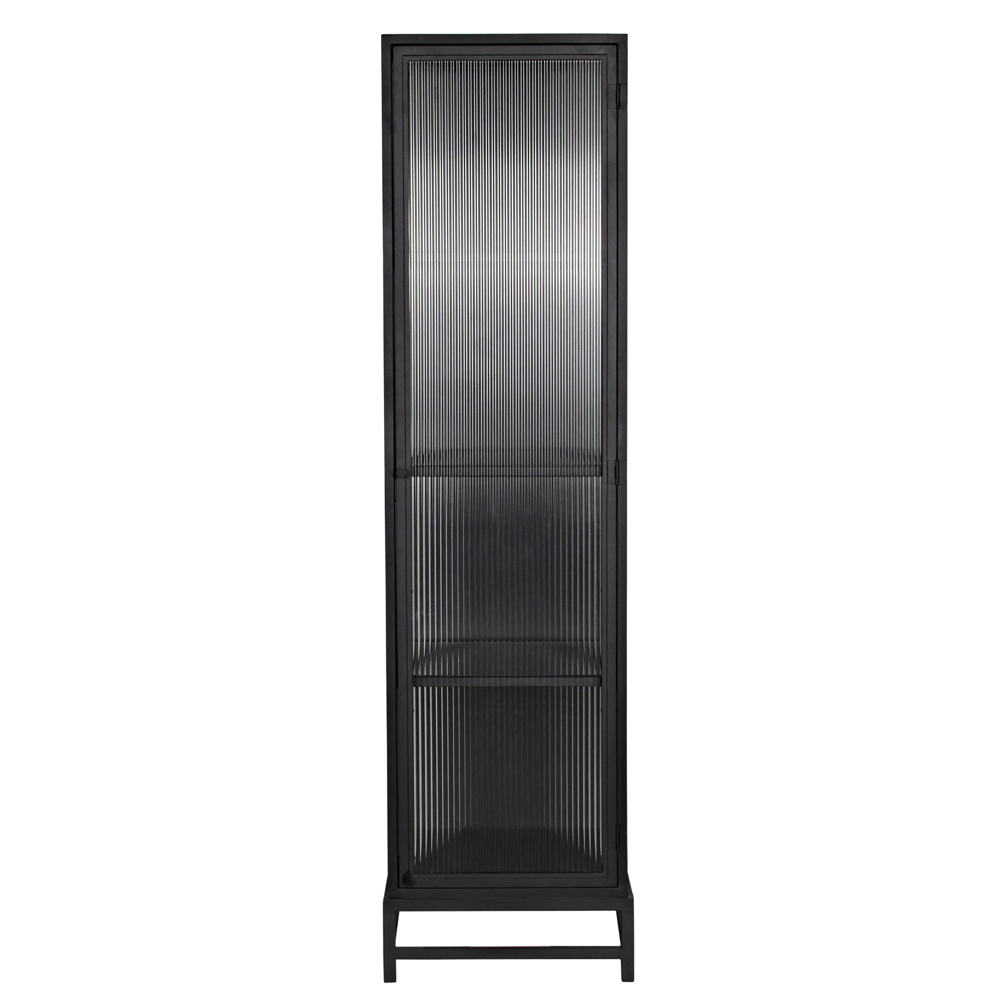 Noir Chandler Tall Cabinet, Black Steel