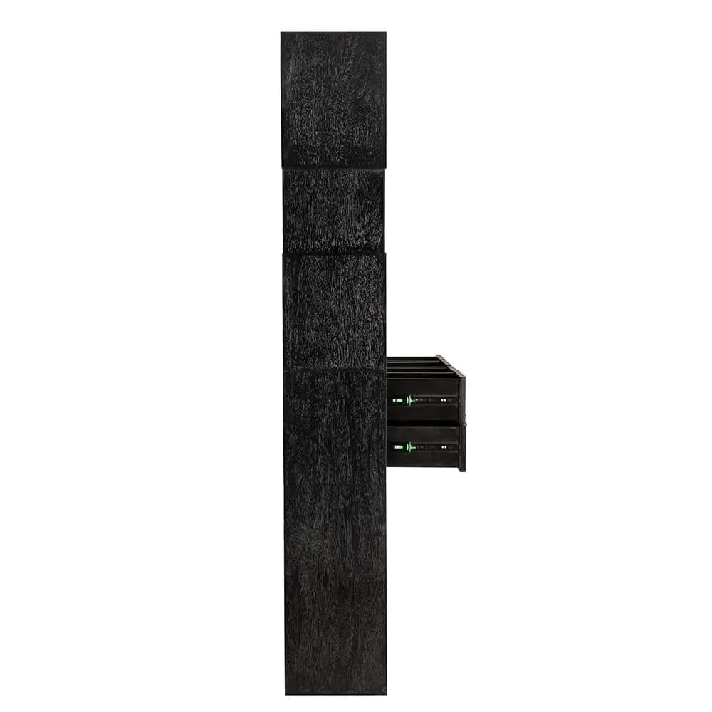 Noir Grobius Bookcase, Hand Rubbed Black
