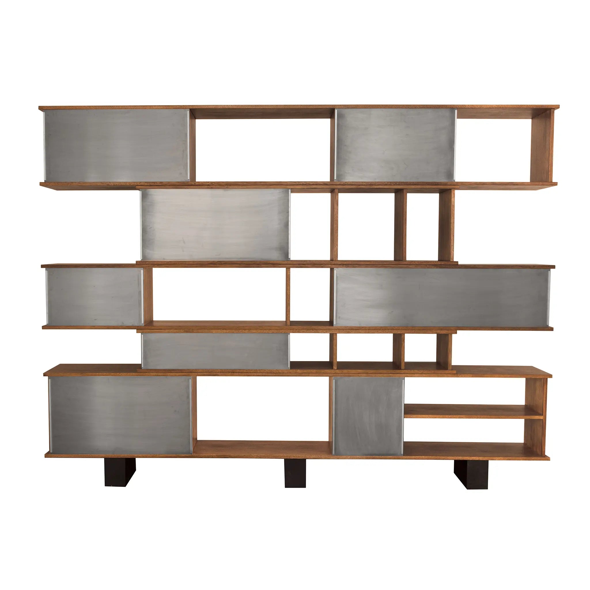 Noir Cyrus Shelving with Aluminum Panels