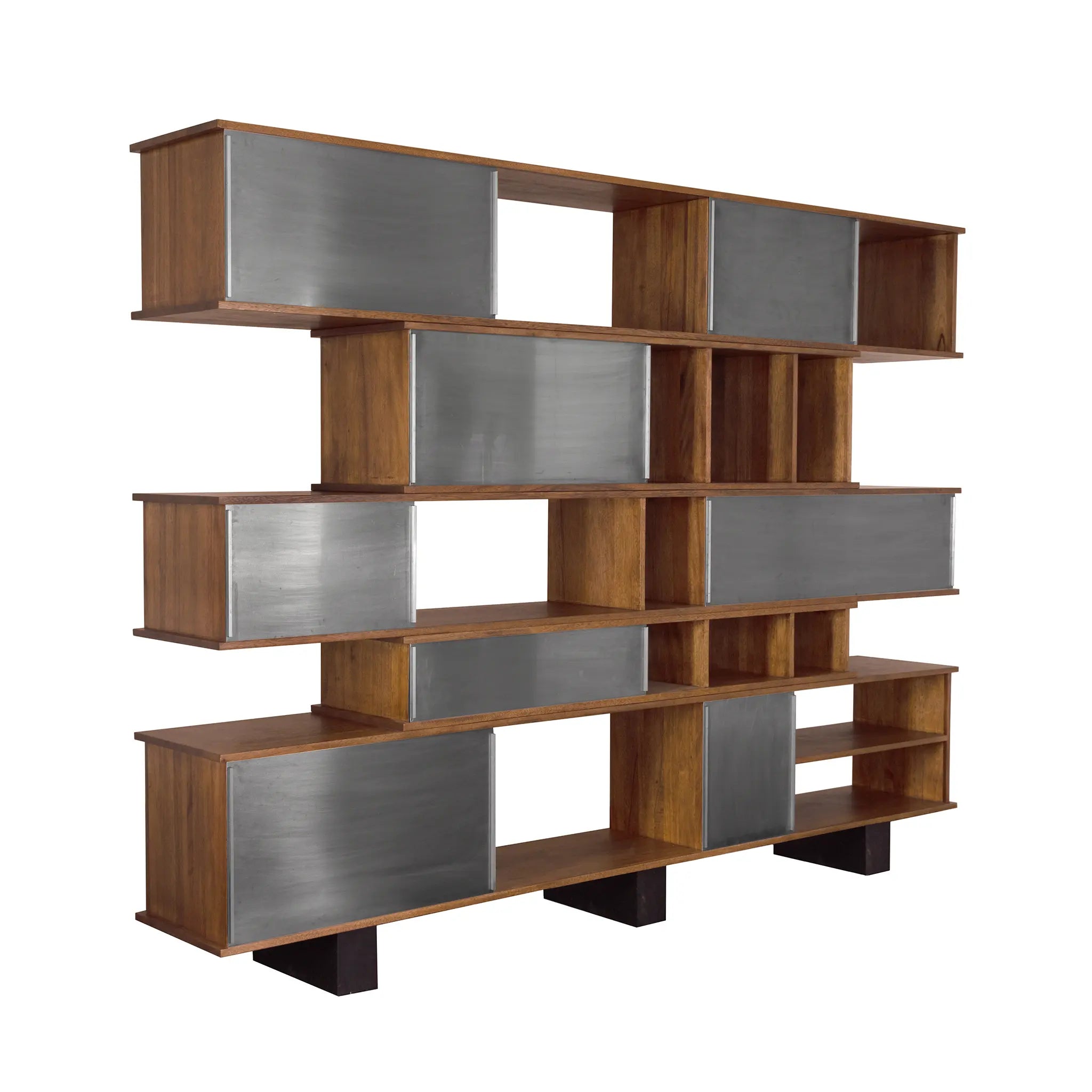 Noir Cyrus Shelving with Aluminum Panels