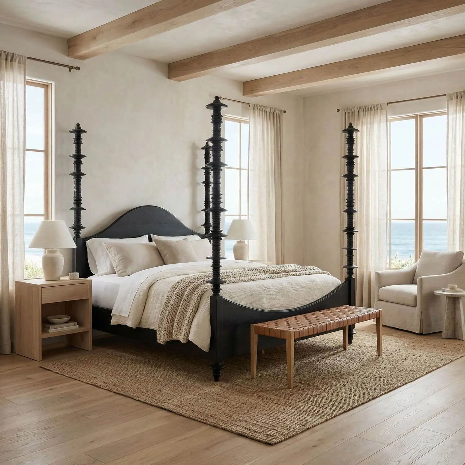 Noir Ferret Bed, Cal King