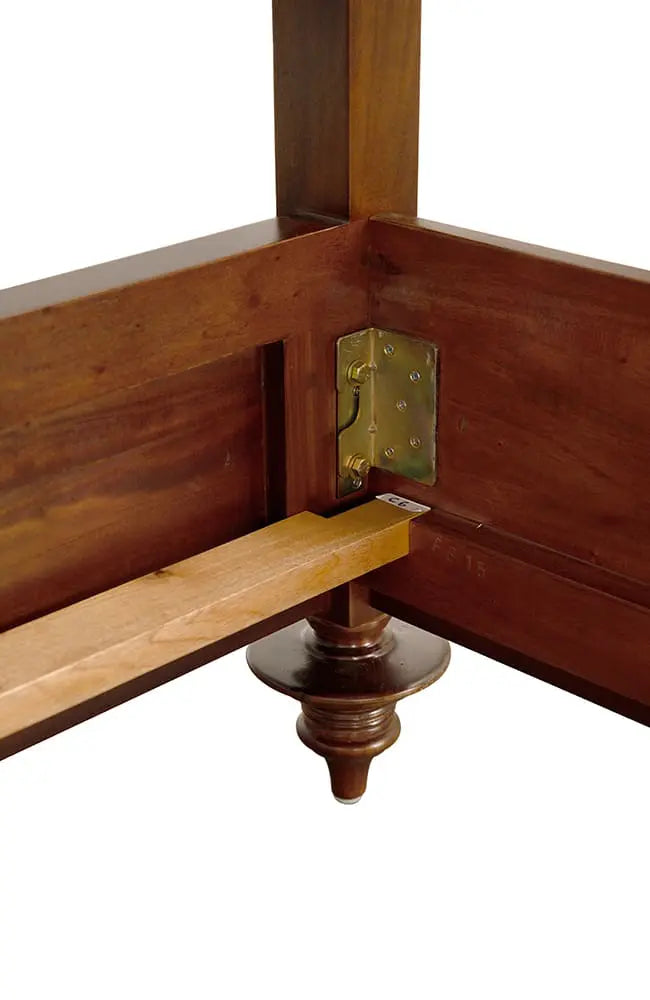 Noir Ferret Bed Eastern King, Hand Rubbed Brown