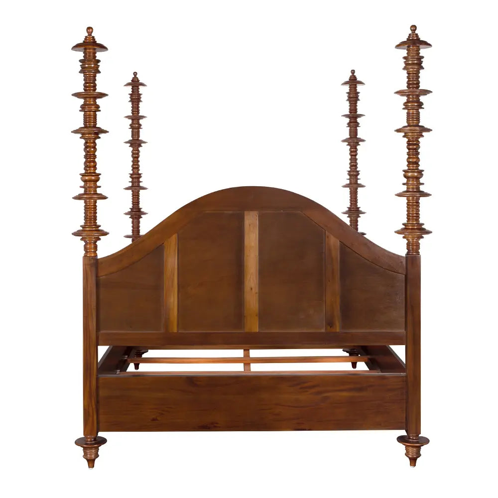 Noir Ferret Bed Queen, Hand Rubbed Brown