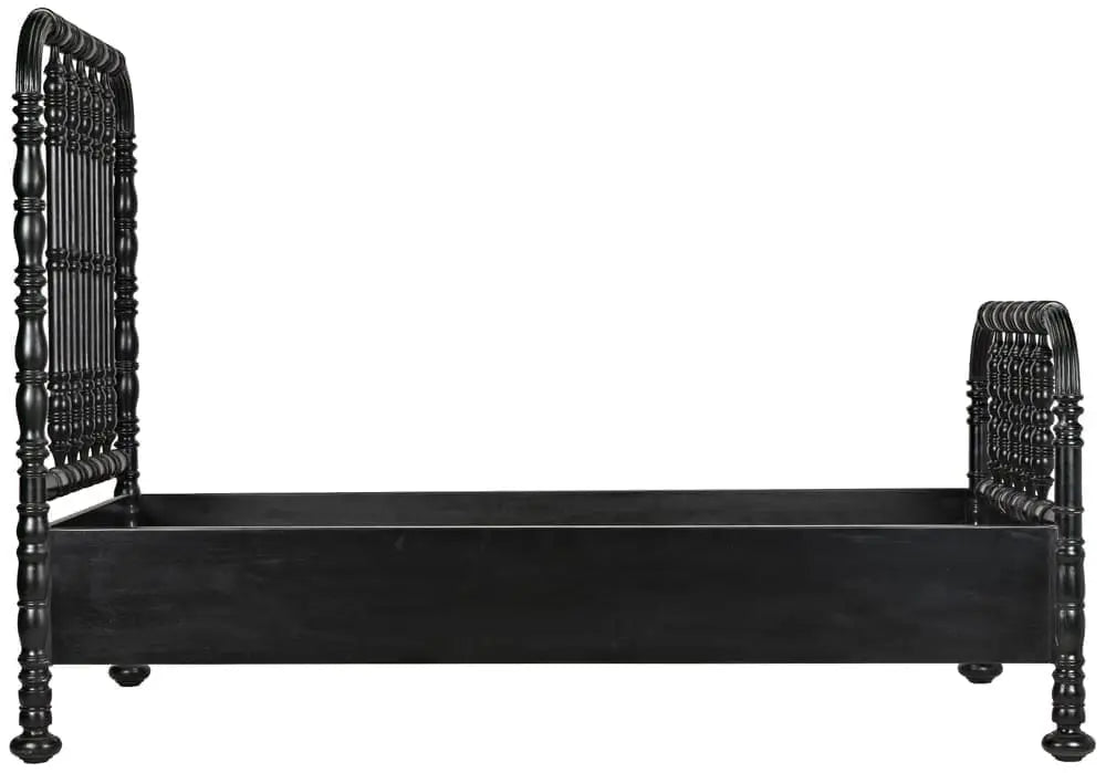 Noir Bachelor Bed, Twin, Hand Rubbed Black