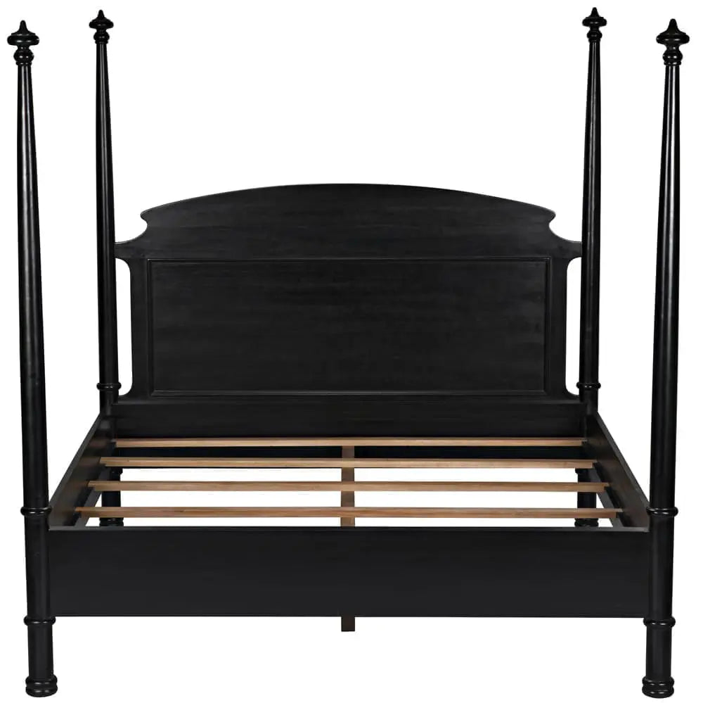 Noir New Douglas Bed, Eastern King, Hand Rubbed Black