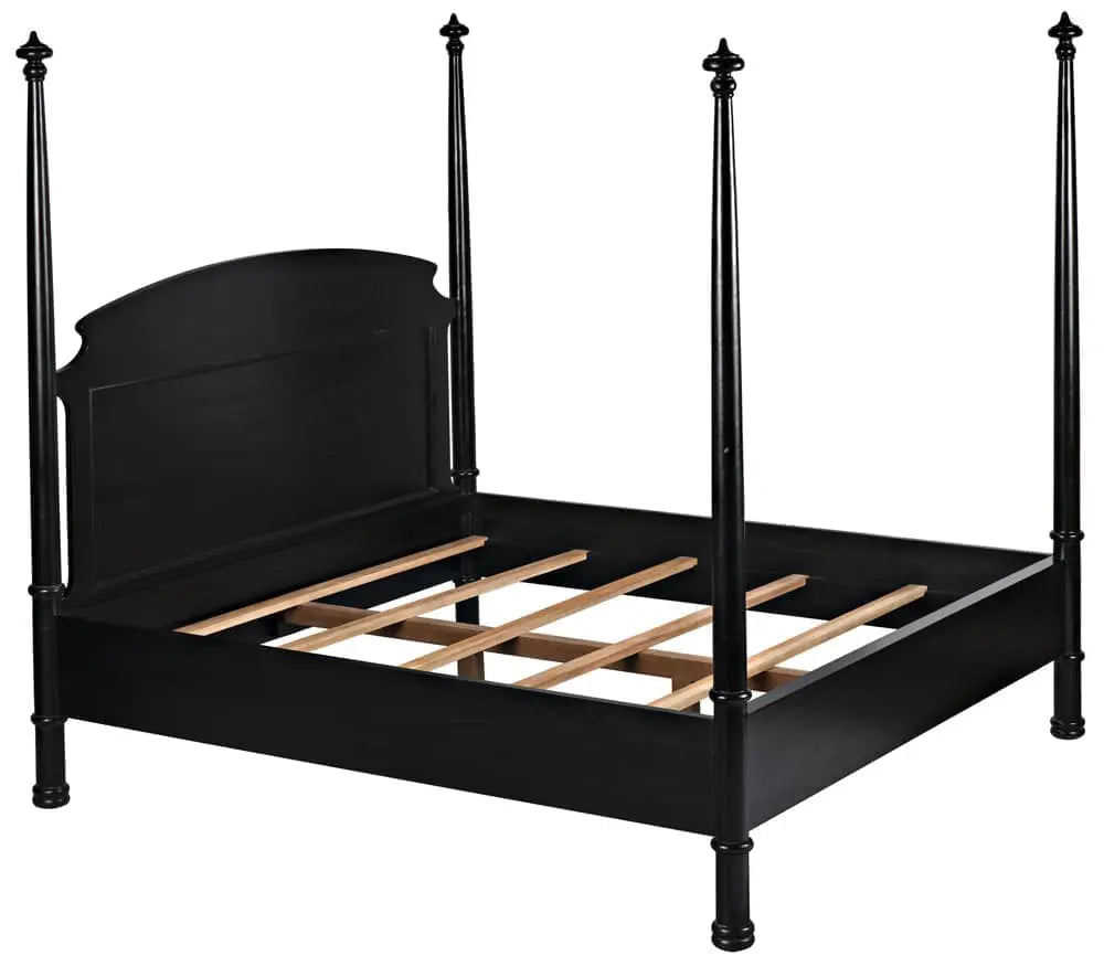 Noir New Douglas Bed, Eastern King, Hand Rubbed Black