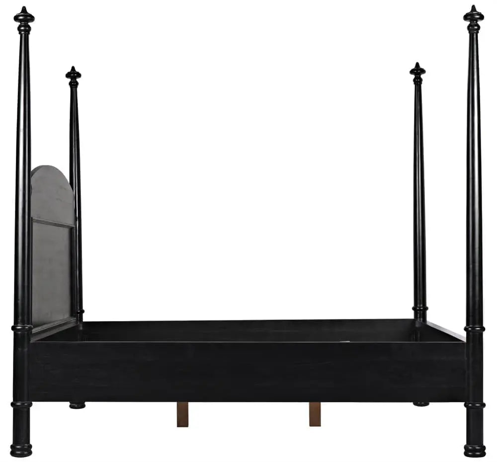 Noir New Douglas Bed, Eastern King, Hand Rubbed Black