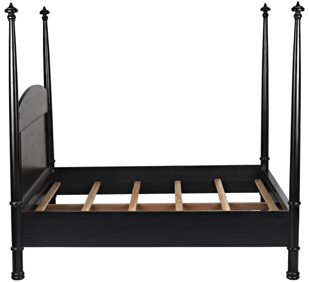Noir New Douglas Bed, Eastern King, Hand Rubbed Black