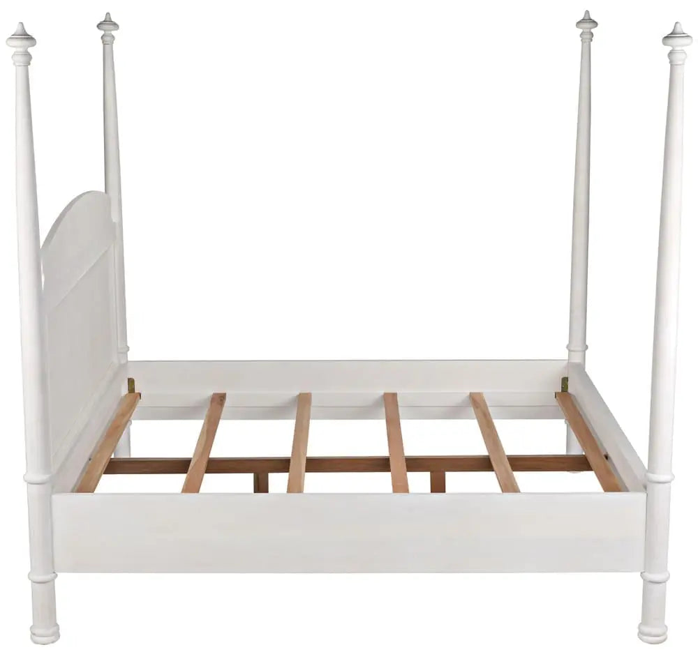 Noir New Douglas Bed, Eastern King, White Wash