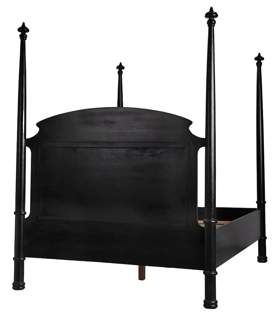Noir New Douglas Bed, Queen, Hand Rubbed Black