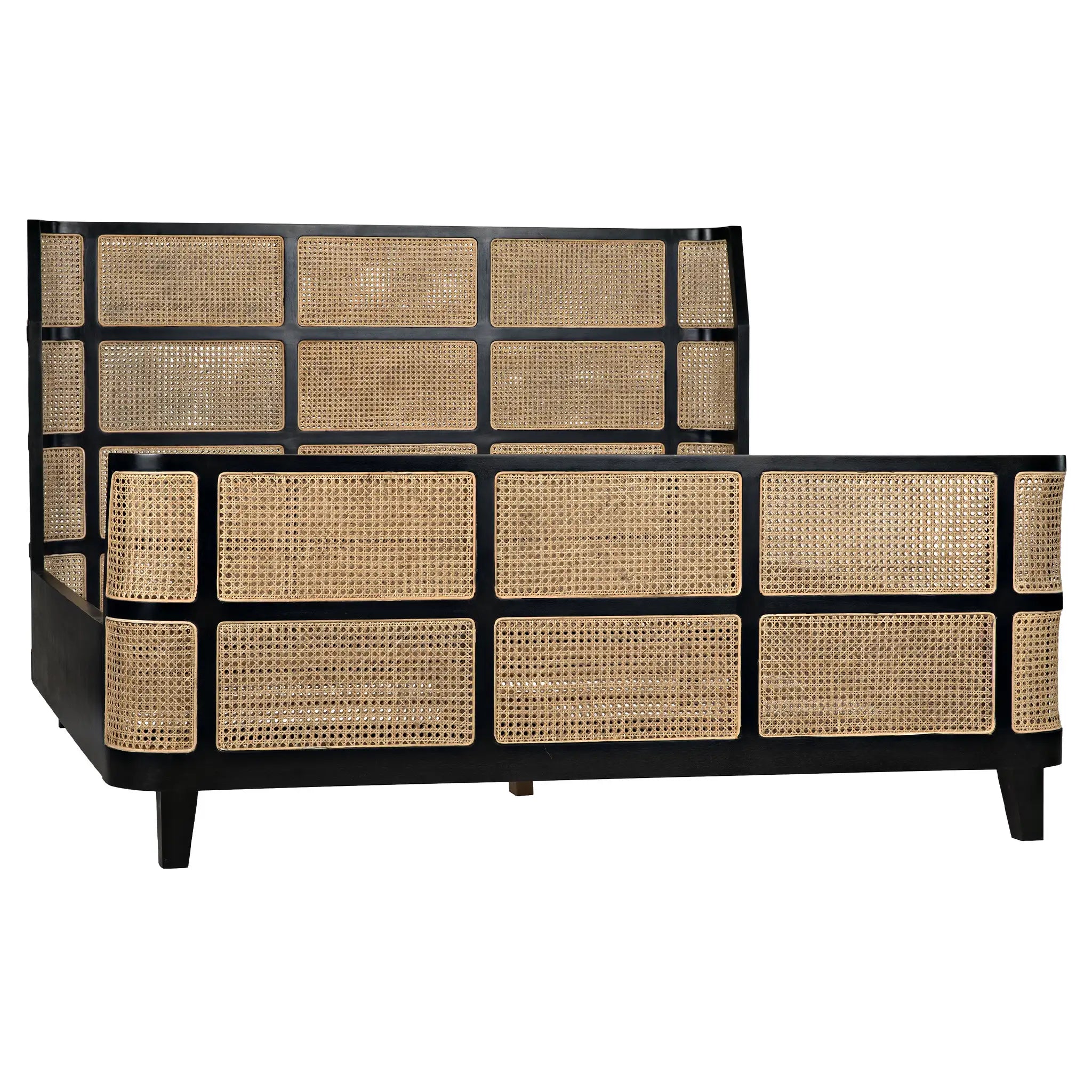 Noir Porto Bed, Eastern King, Hand Rubbed Black