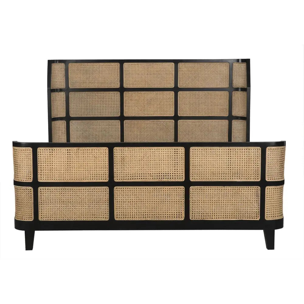 Noir Porto Bed, Eastern King, Hand Rubbed Black