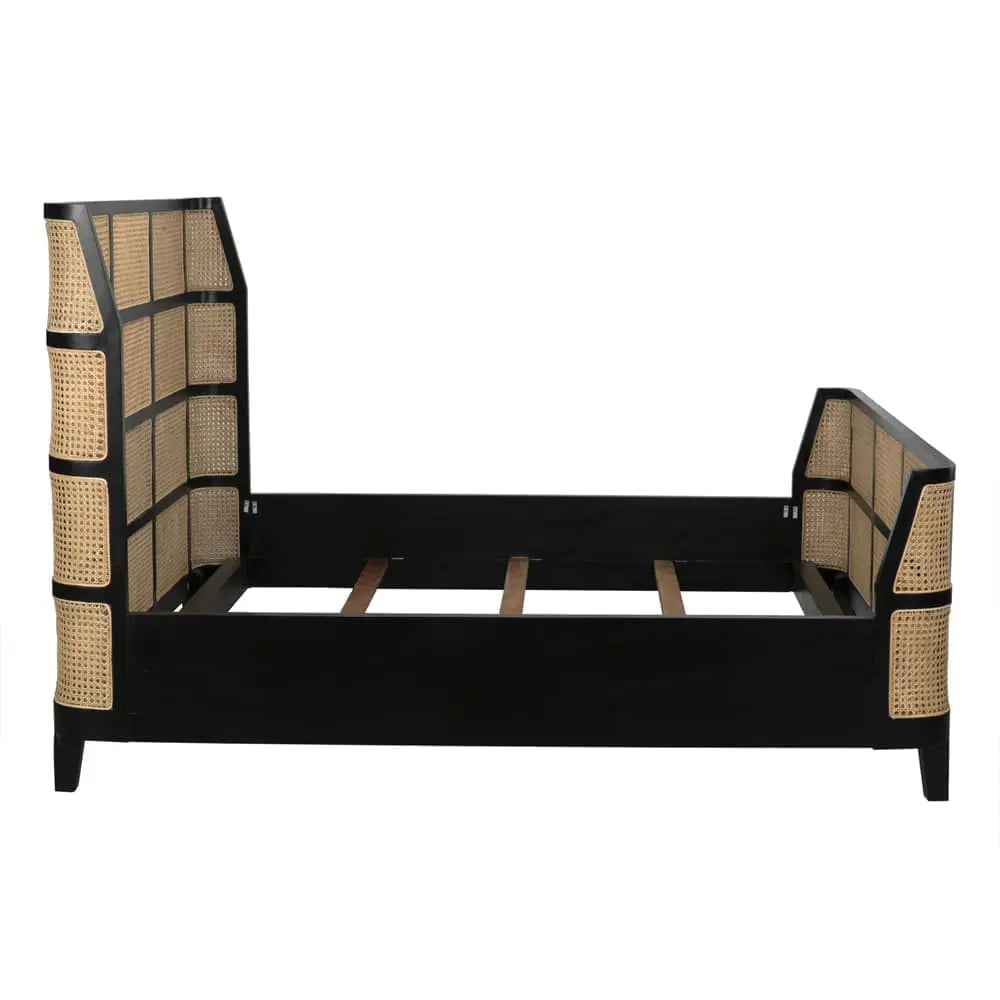 Noir Porto Bed, Eastern King, Hand Rubbed Black